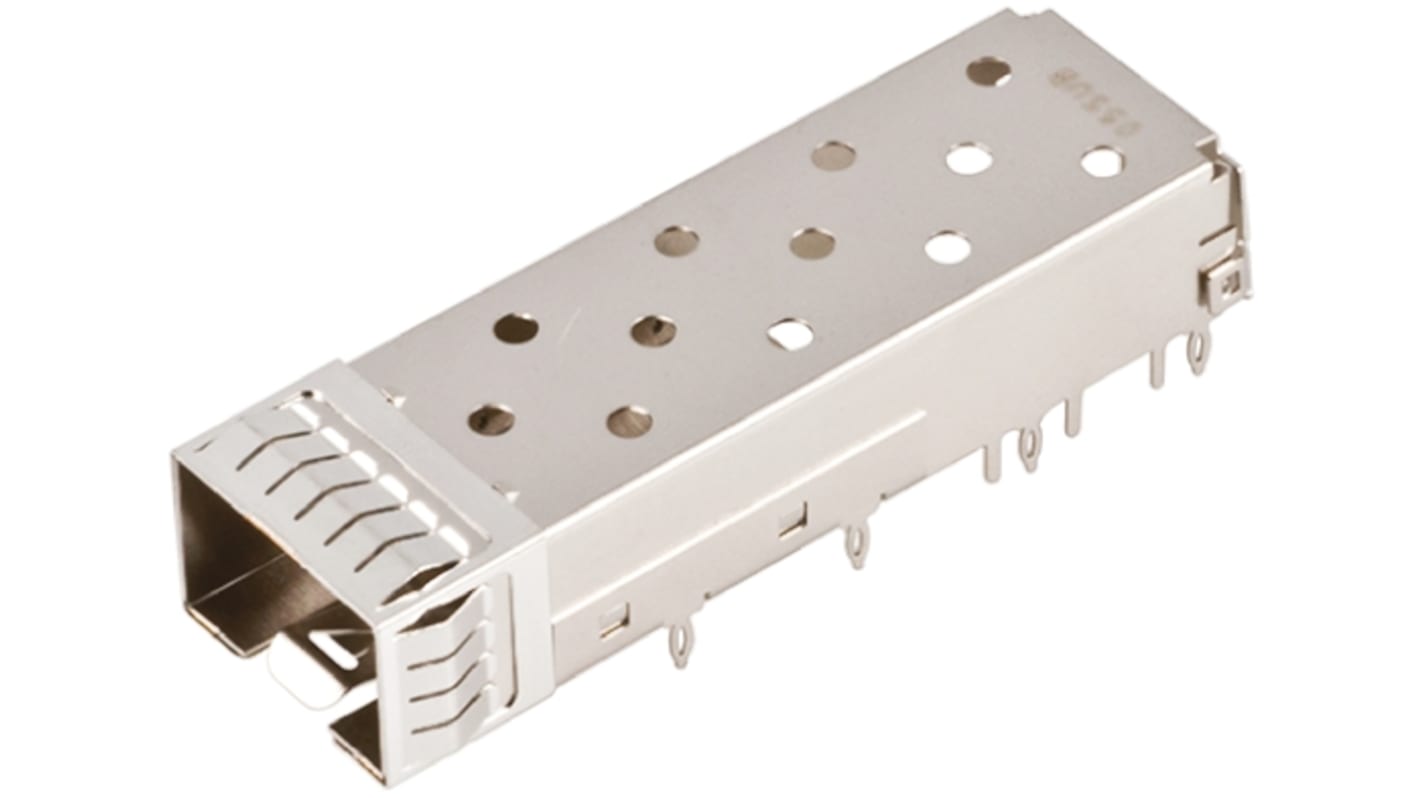 SFP+ klatka, seria: SFP, typ: Klatka piętrowa ze złączem, l. portów: 1, 16.2 x 48.72 x 11.5mm,