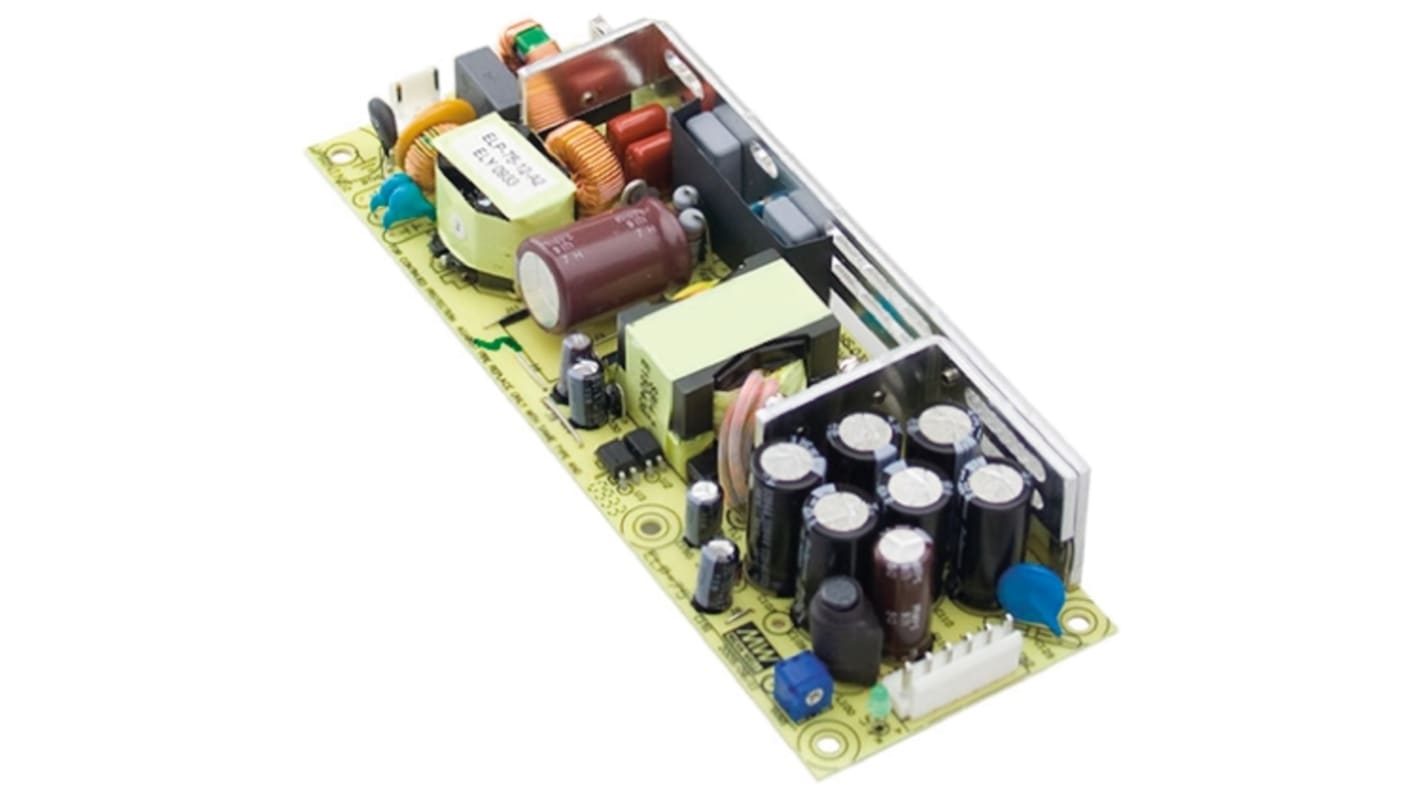 MEAN WELL Switching Power Supply, ELP-75-24, 24V dc, 3.15A, 75.6W, 1 Output, 127 → 370 V dc, 90 → 264 V