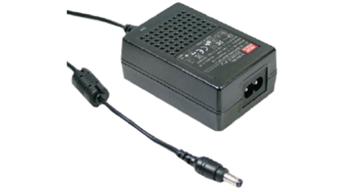 MEAN WELL Power Brick AC/DC Adapter 24V dc Output, 1.04A Output