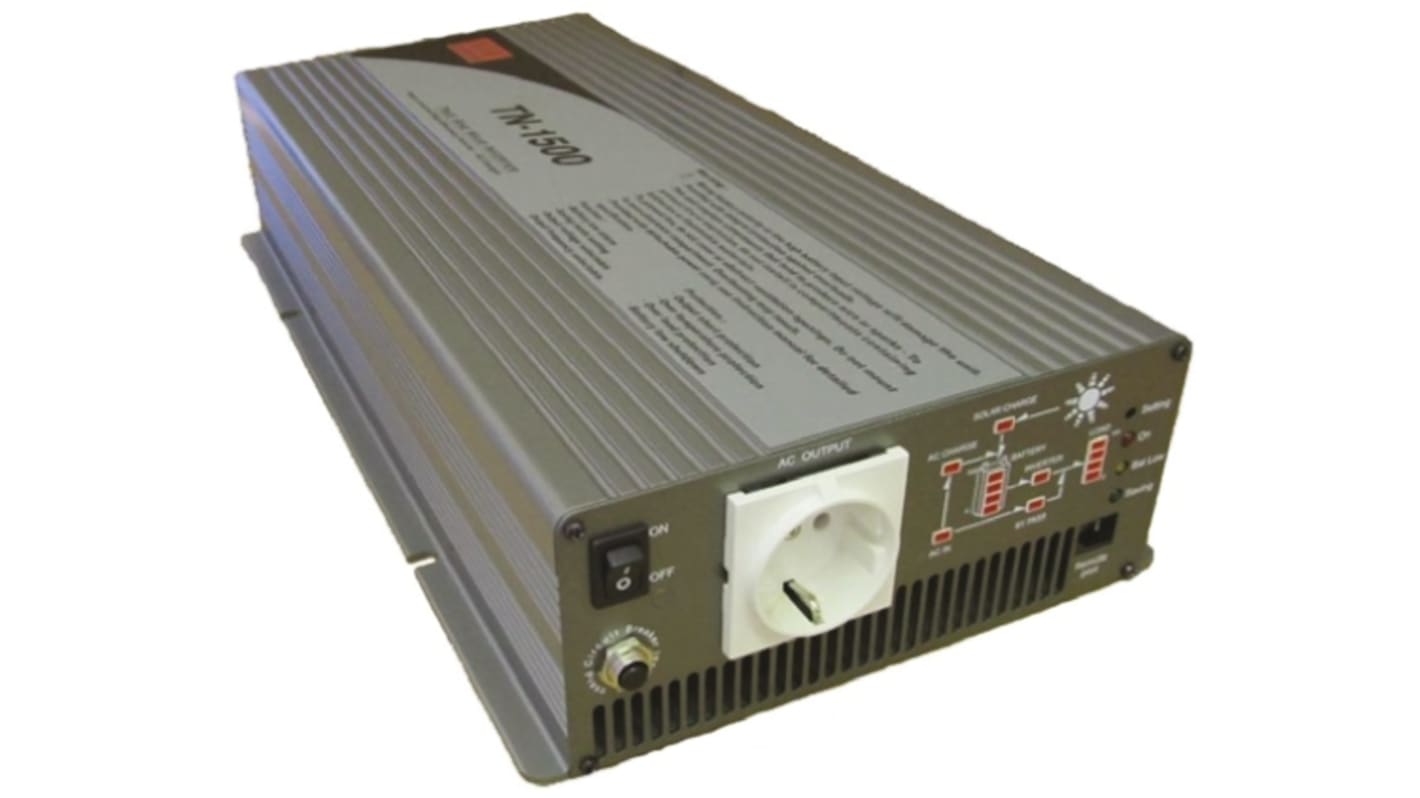 MEAN WELL Pure Sine Wave 1500W Power Inverter, 10.5 → 15V dc Input, 230V ac Output