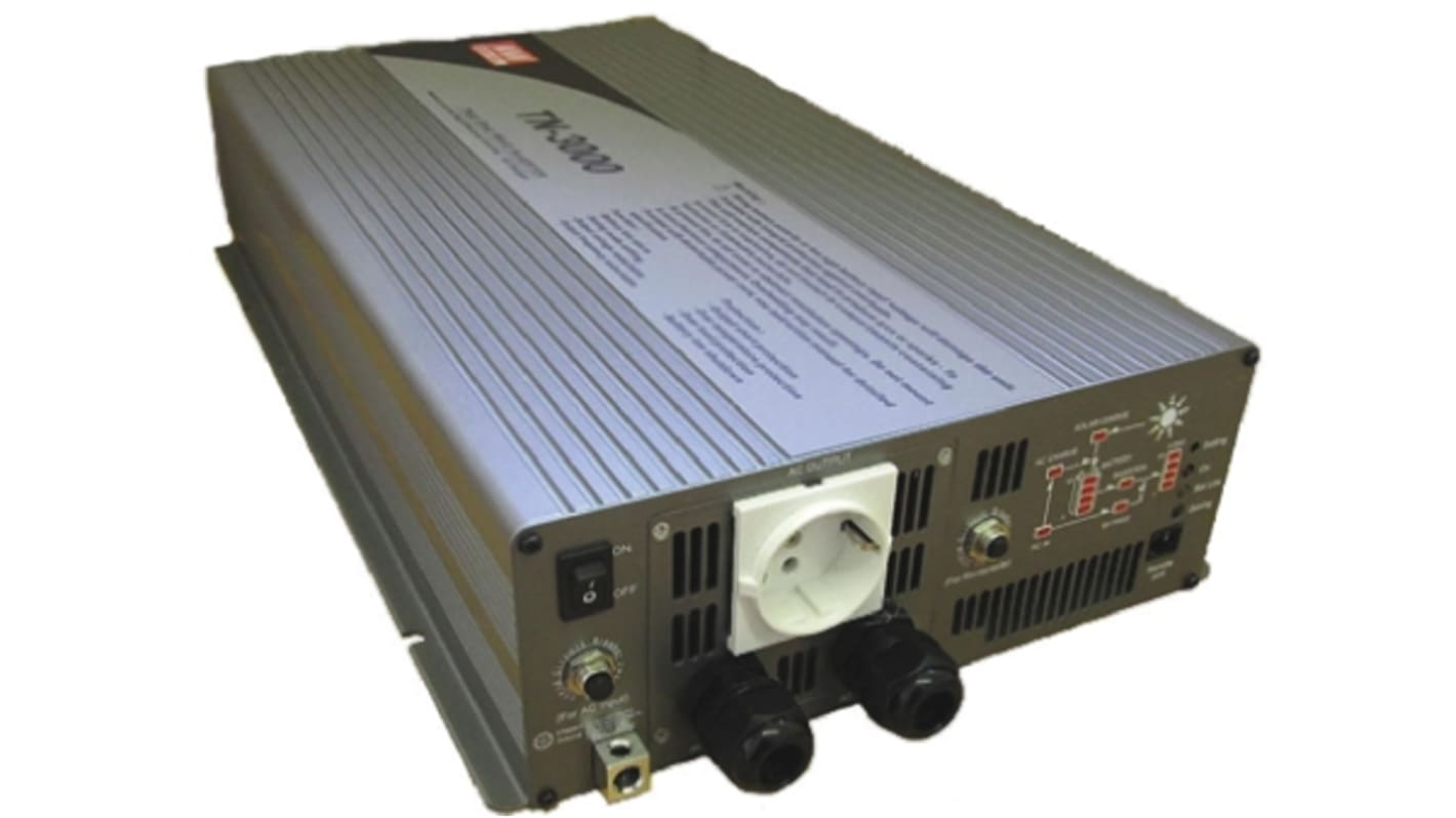 MEAN WELL Pure Sine Wave 3000W Power Inverter, 21 → 30V dc Input, 230V ac Output