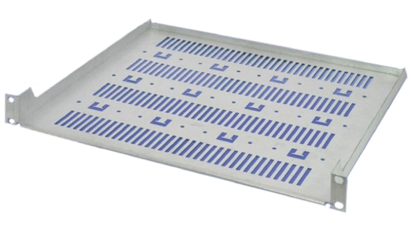 nVent SCHROFF 2U Auslegerboden, Stahl Grau Belüftet, 430mm x 400mm