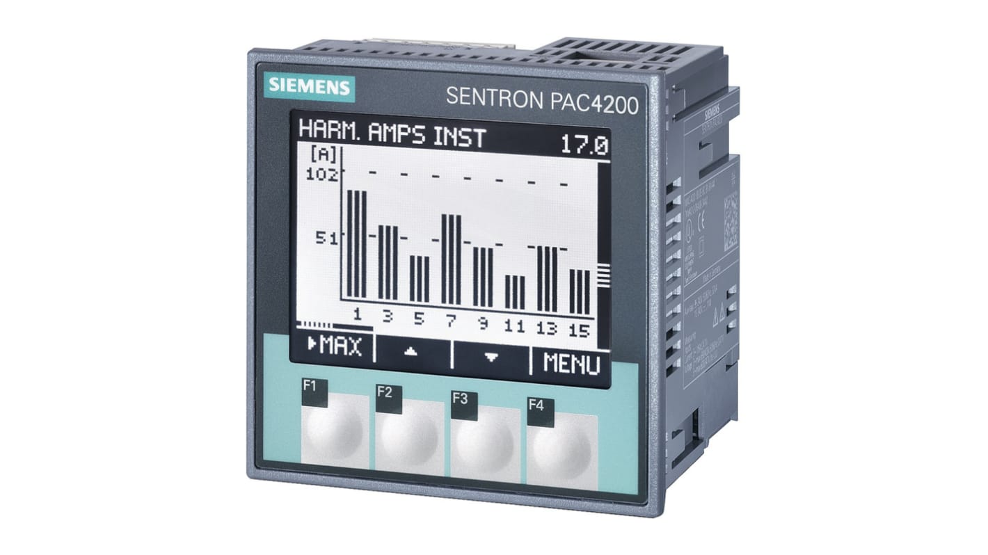 Siemens Energiamérő LCD, impulzuskimenettel, 2. osztály, SENTRON PAC4200 sorozat