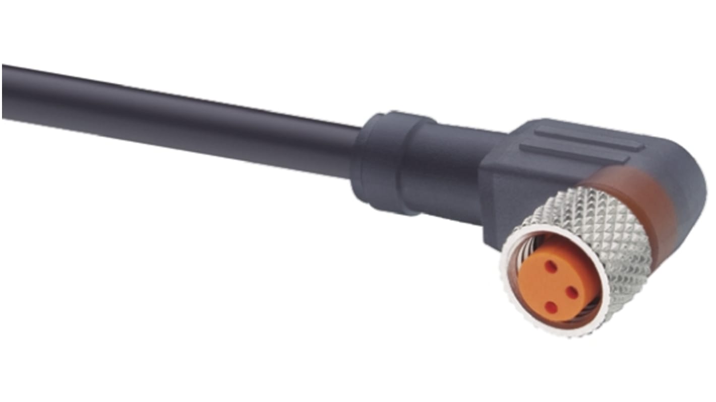 Cable de conexión Lumberg Automation, con. A M8 Hembra, 4 polos, con. B Sin terminación, cod.: A, long. 2m, 36 V, 4 A,