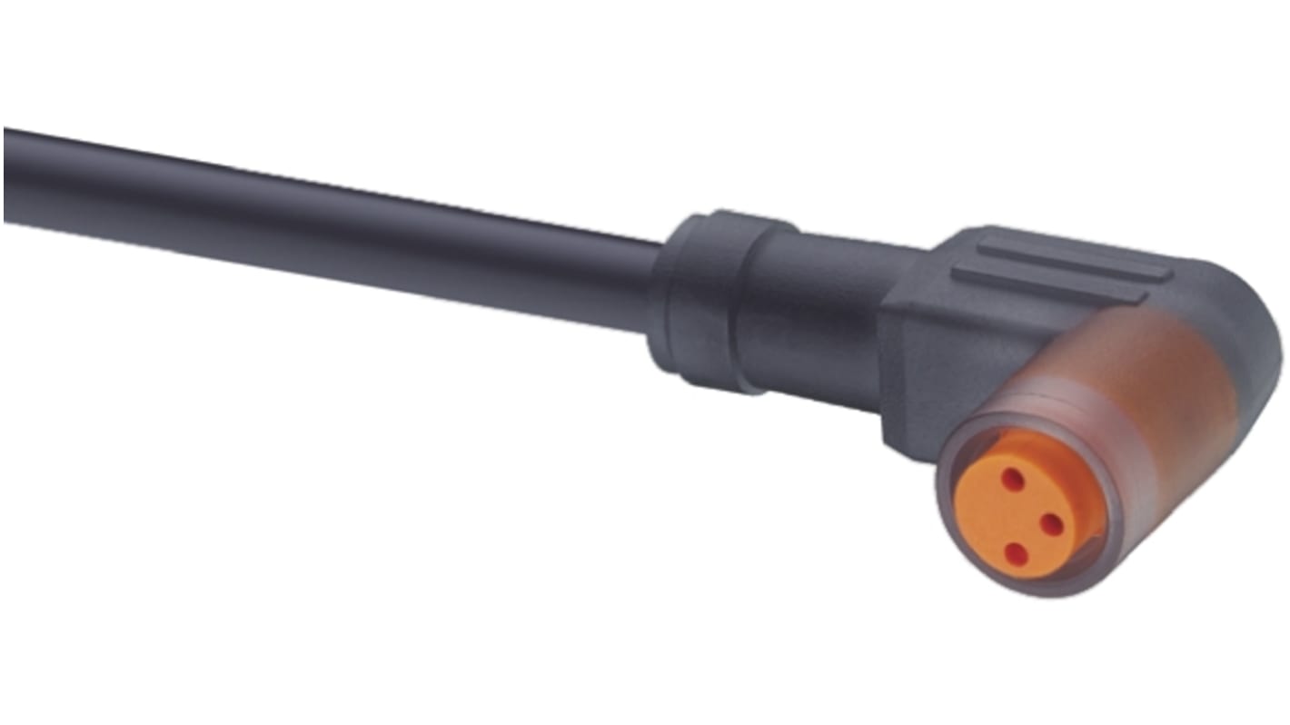 Lumberg Automation Right Angle Female 3 way M8 to Unterminated Sensor Actuator Cable, 2m