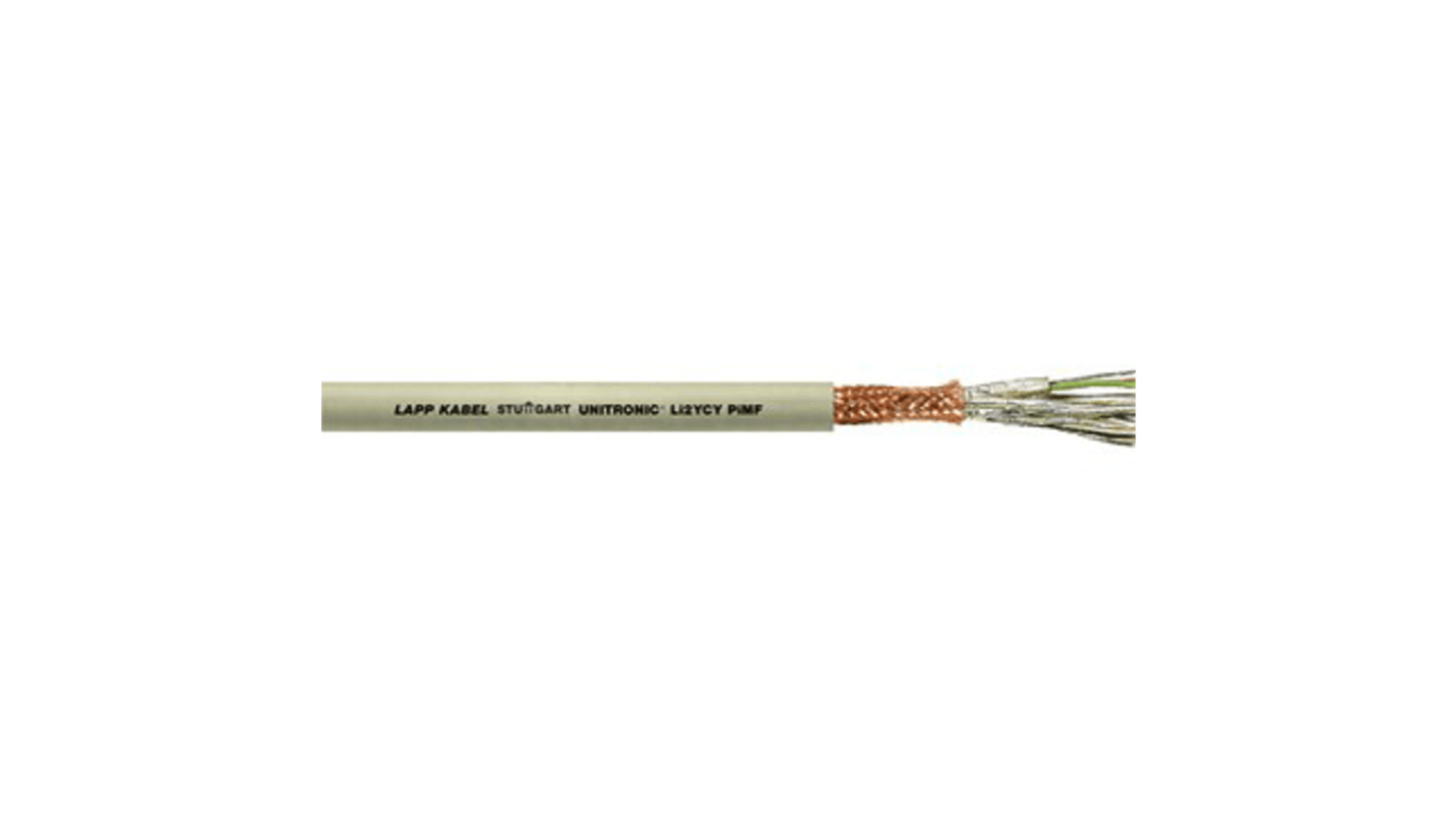 Lapp Twisted Pair Data Cable, 2 Pairs, 0.34 mm², 4 Cores, 22 AWG, Screened, 50m, Grey Sheath