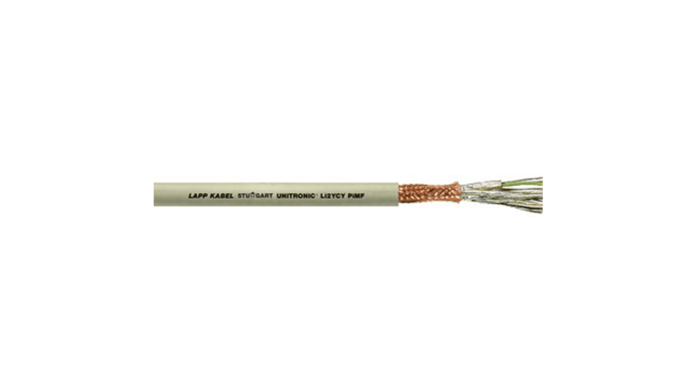 Lapp Twisted Pair Data Cable, 3 Pairs, 0.5 mm², 6 Cores, 20 AWG, Screened, 50m, Grey Sheath