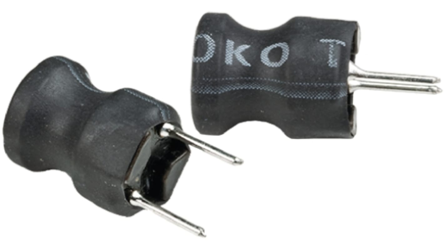 Inductor radial Toko, 330 μH ±10%, SRF máxima:2.3MHZ, Idc:330mA, Rdc:900mΩ