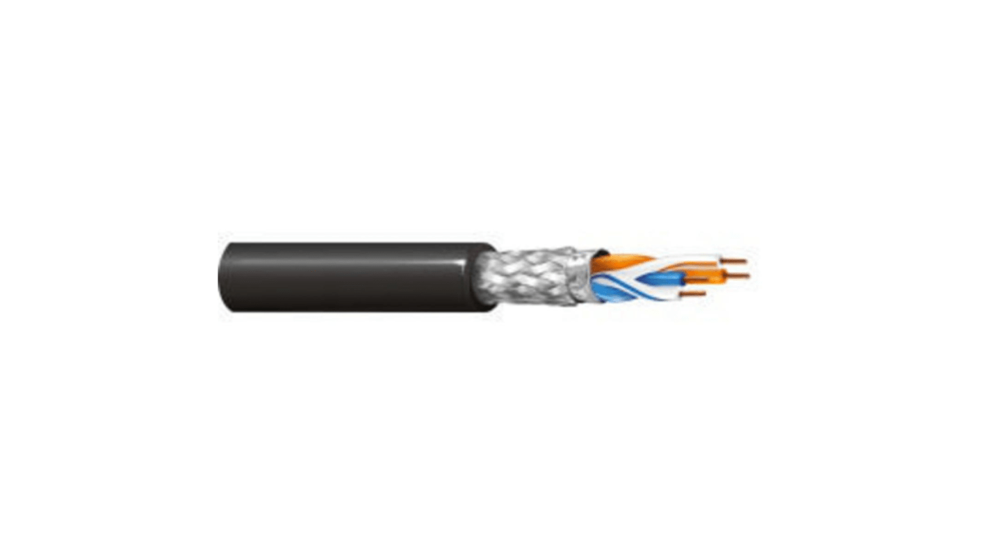 Belden Cat5e Ethernet Cable, SF/UTP, Black FRNC Sheath, 305m