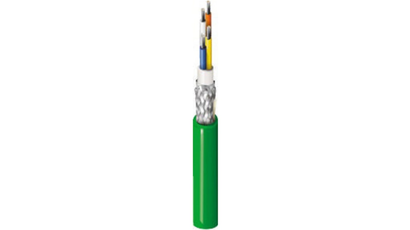 Belden Cat5e Ethernet Cable, SF/UTP, Green PUR Sheath, 305m, Flame Retardant