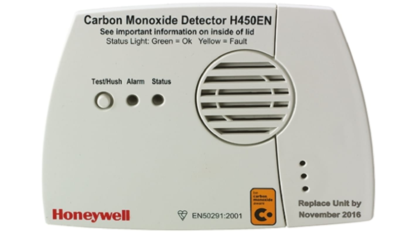 Honeywell H450EN Gas Detector for Carbon Monoxide Detection, Audible