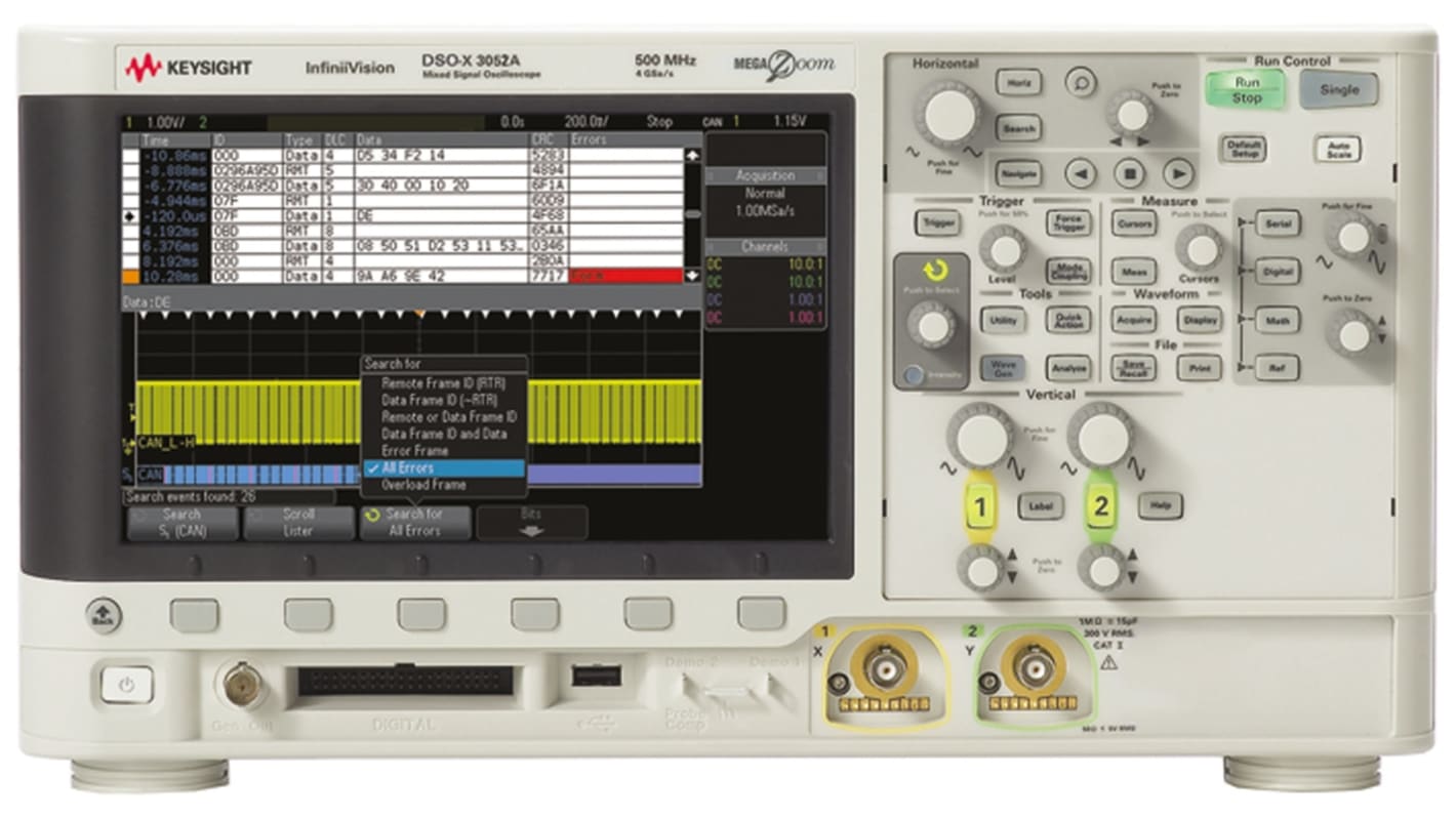 Keysight DSOX3052A Tisch Oszilloskop 2-Kanal Analog 500MHz USB