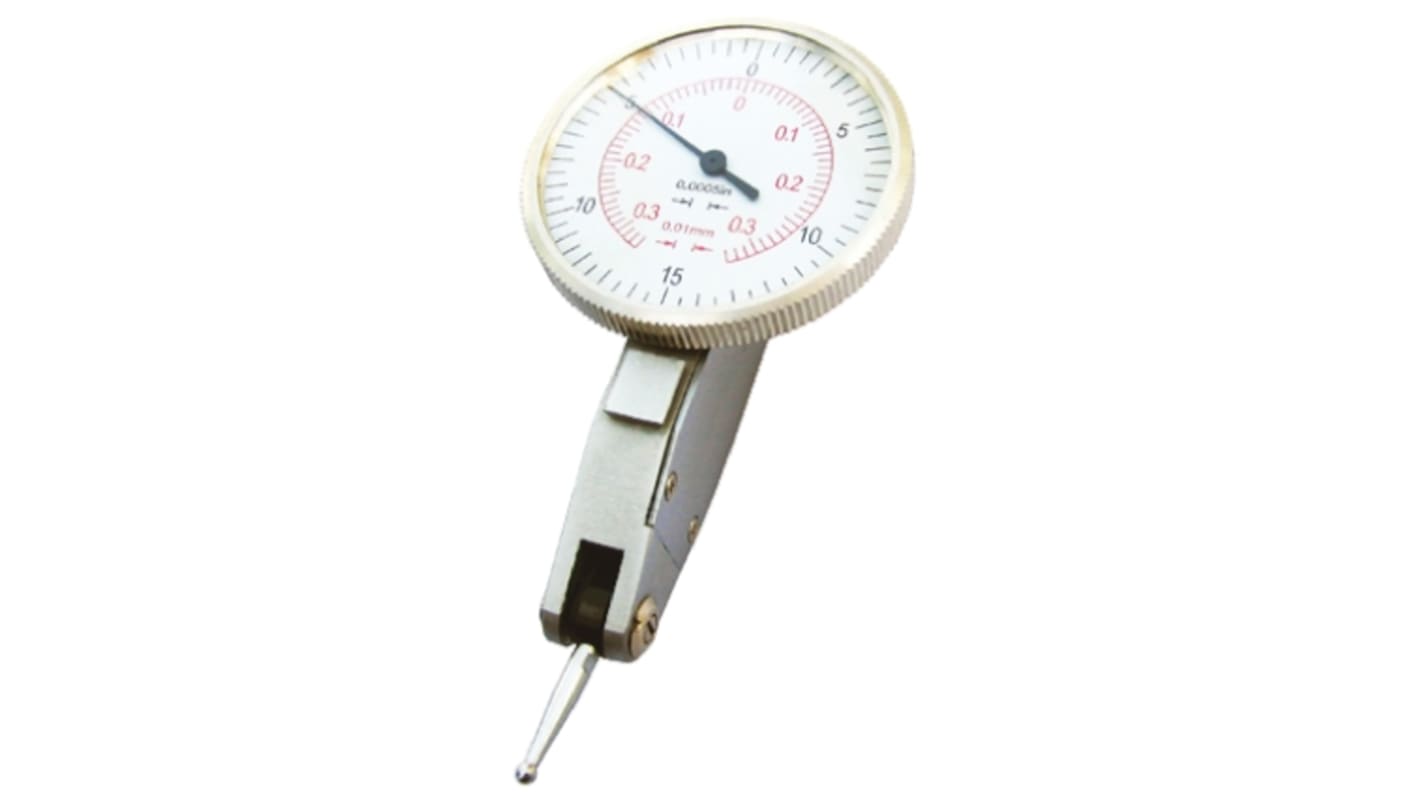 RS PRO Both DTI Gauge, +0.8mm Max. Measurement, 0.01 mm Resolution, ±0.008 mm Accuracy With UKAS Calibration