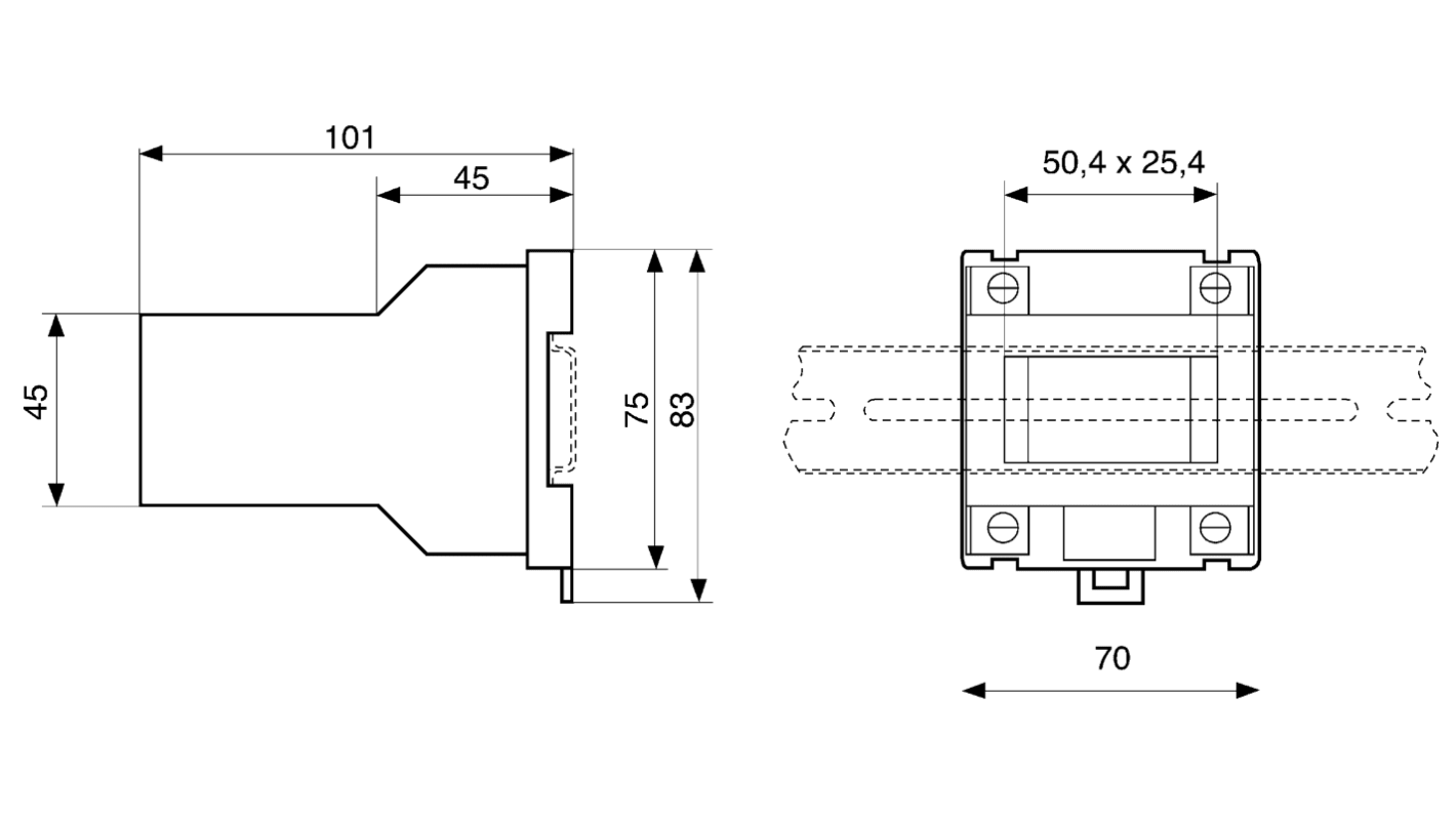 Crouzet Adapter 26546840, használható (CTR24 sorozat)-hoz