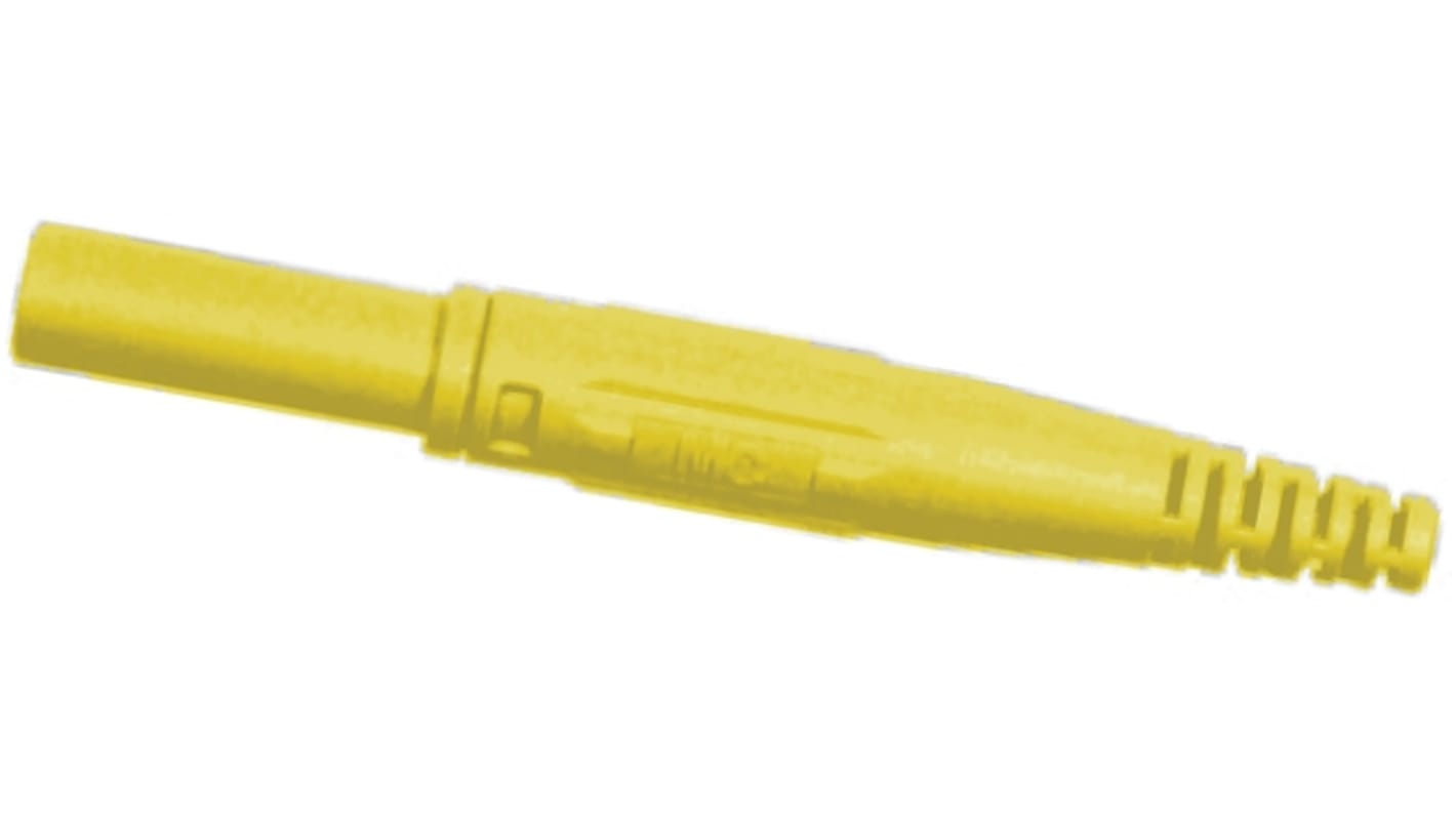 Staubli Yellow Female Banana Socket, 4 mm Connector, Screw Termination, 32A, 1000V, Nickel Plating