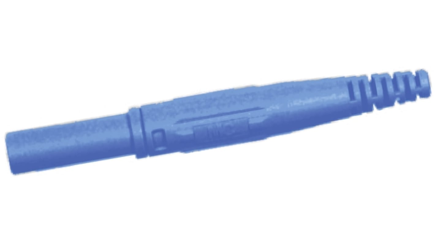 Stäubli 4 mm Bananenbuchse Blau, Kontakt vernickelt, 1000V / 32A, Schraubanschluss