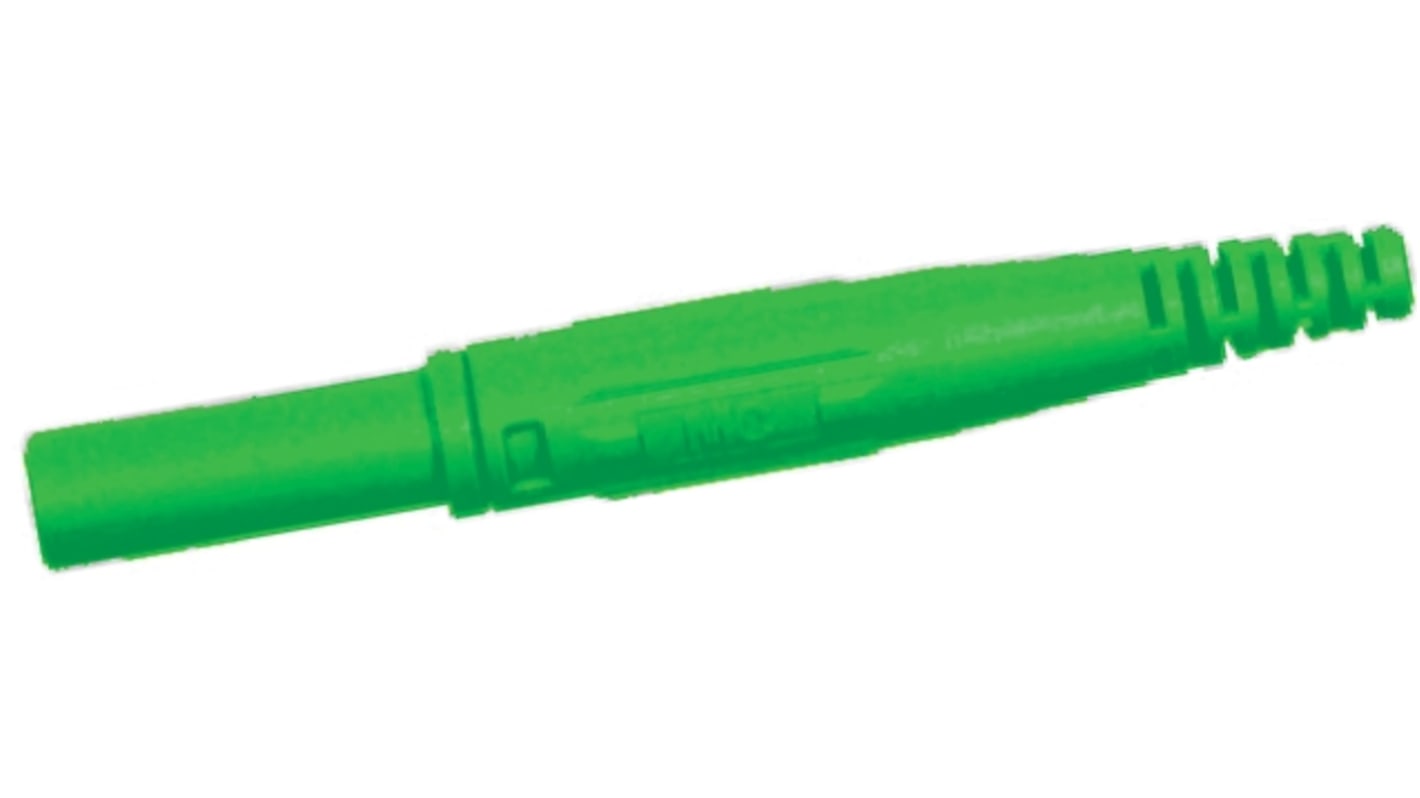 Staubli Green Female Banana Socket, 4 mm Connector, Screw Termination, 32A, 1000V, Nickel Plating