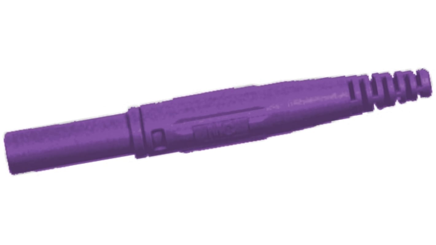 Staubli Purple Female Banana Socket, 4 mm Connector, Screw Termination, 32A, 1000V, Nickel Plating