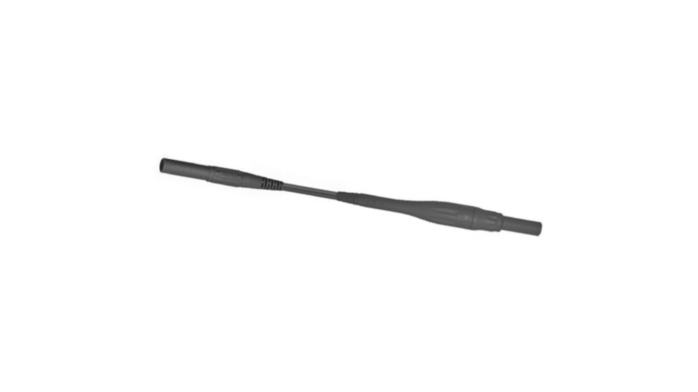 Cable de prueba Staubli de color Negro, Macho-Macho, 1kV, 8A, 1.5m