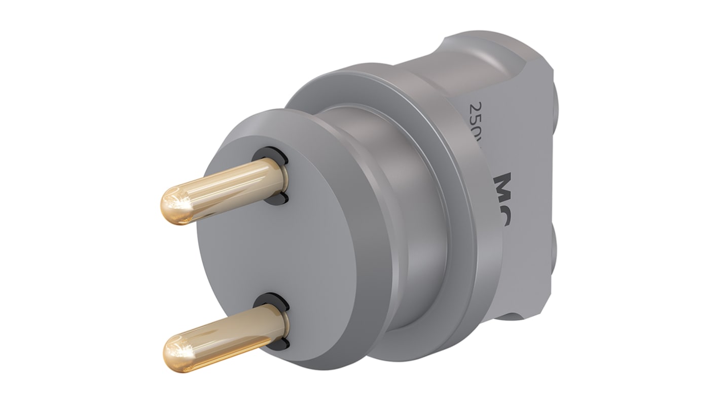 Adaptateur de connecteur de test Mâle vers Femelle Staubli, Ø 4mm, Gris