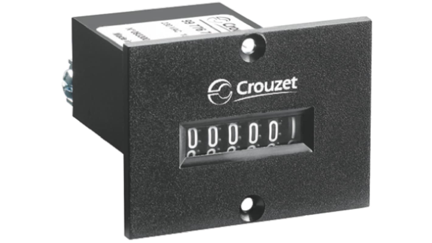 Crouzet CIM36 Zähler Mechanisch 6-stellig, Stunden, 110 Vdc, 999999