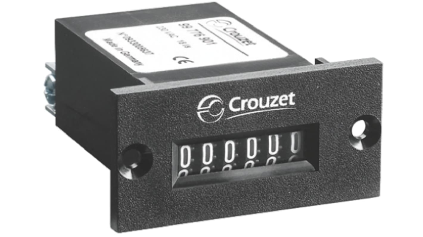 Crouzet CIM24 Zähler Mechanisch 6-stellig, Impulse, 110 Vdc, 999999