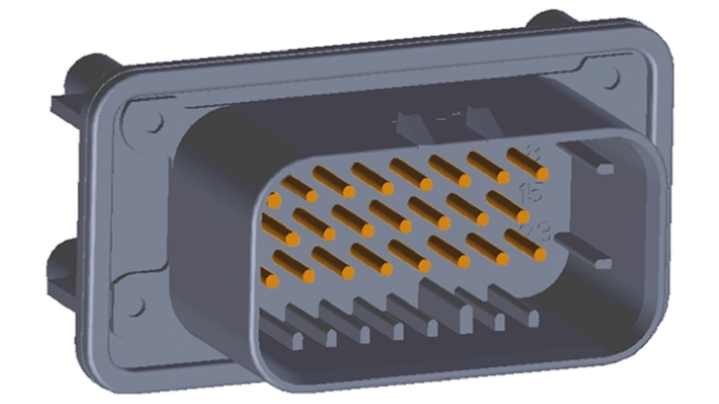 TE Connectivity AMPSEAL  Automotive, Kfz-Steckverbinder, Leiterplattensteckverbinder, Stecker, 23-polig, Grau / 3-reihig