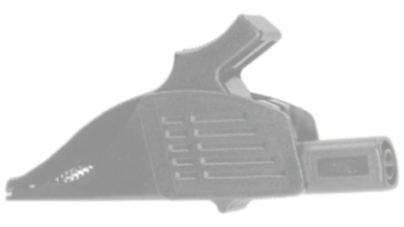 Staubli Crocodile Clip 4 mm Connection, Brass Contact, 32A, Grey