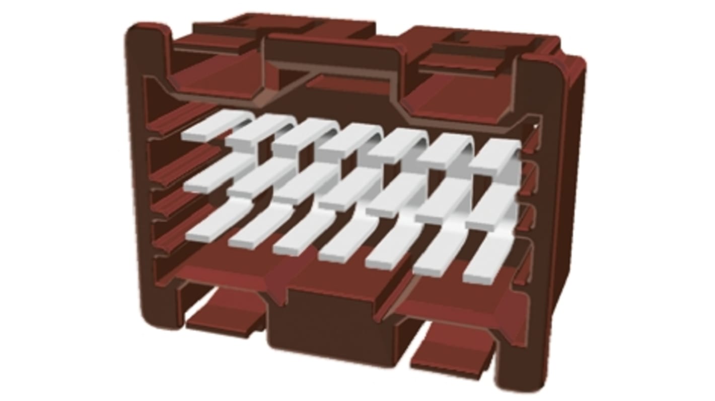 TE Connectivity AMP MCP 2.8  Automotive, Kfz-Steckverbinder, , Stecker, 21-polig, Braun / 2-reihig