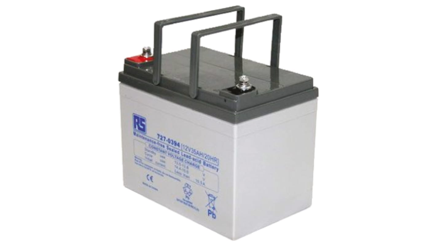 RS PRO 12V T6 Sealed Lead Acid Battery, 35Ah