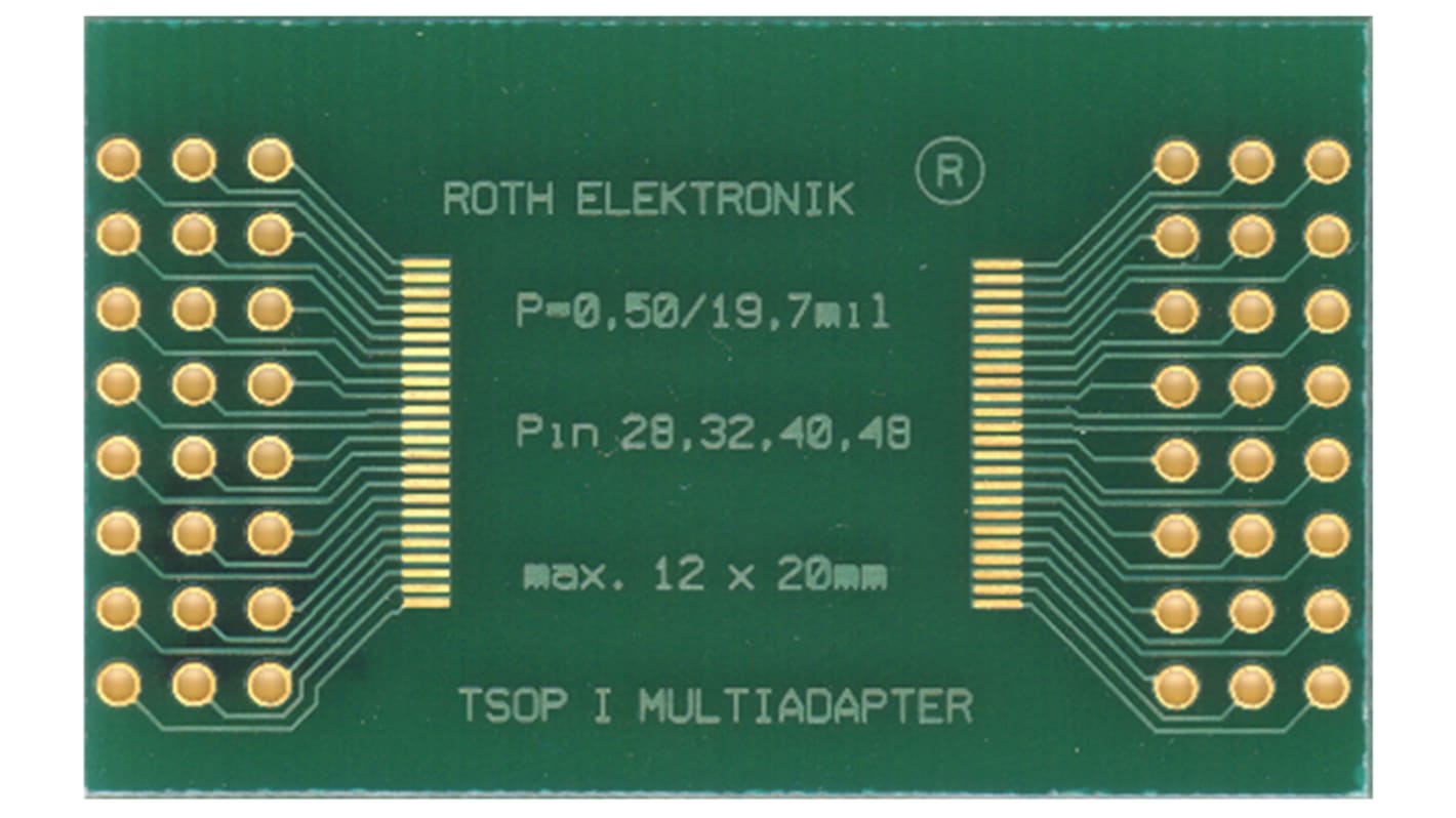 RE900-02, Double Sided Extender Board Multi Adapter Board FR4 43.64 x 26.5 x 1.5mm