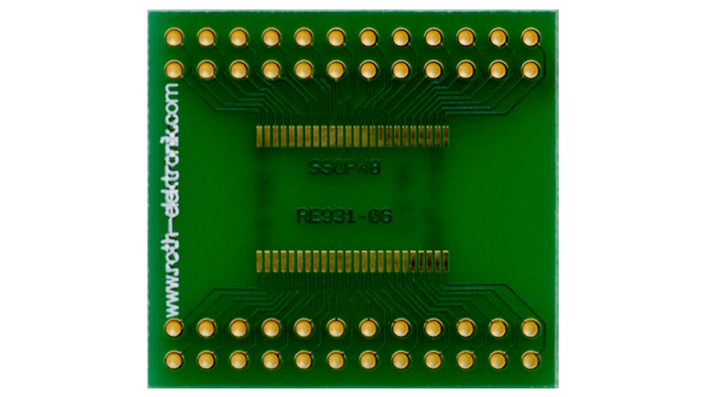 Roth Elektronik Multi-Adapter-Platine FR4 Epoxid Glasfaser-Laminat 35μm 2-seitig 32.38 x 29.84 x 1.5mm SSOP