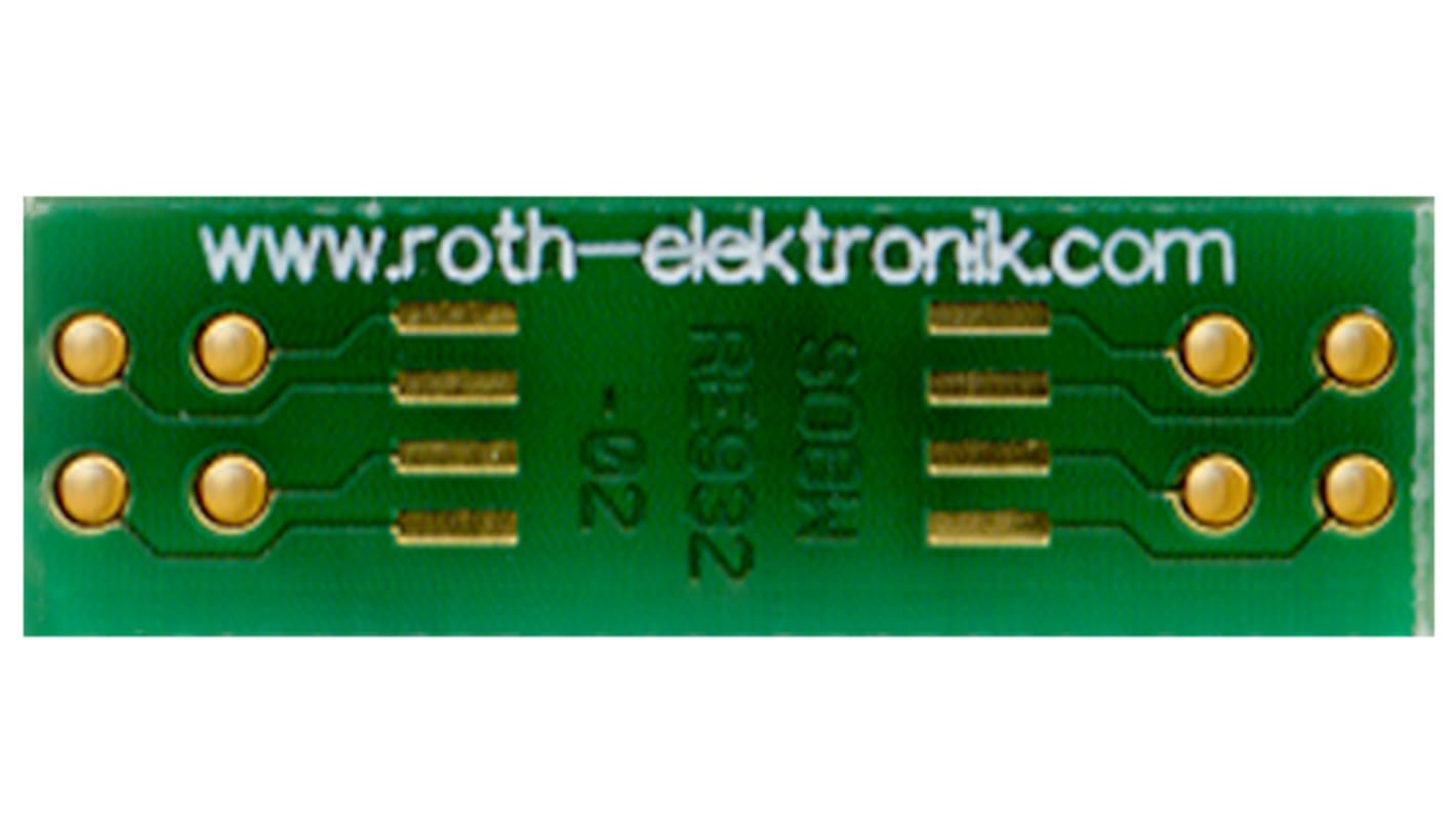 Roth Elektronik Multi-Adapter-Platine FR4 Epoxid Glasfaser-Laminat 35μm 2-seitig 25.4 x 7.94 x 1.5mm SOIC