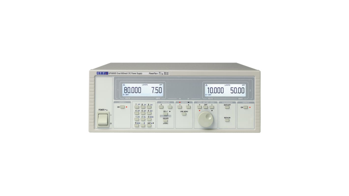 Aim-TTi QPX Series Digital Bench Power Supply, 0 → 80V, 0 → 50A, 2-Output, 600W - RS Calibrated