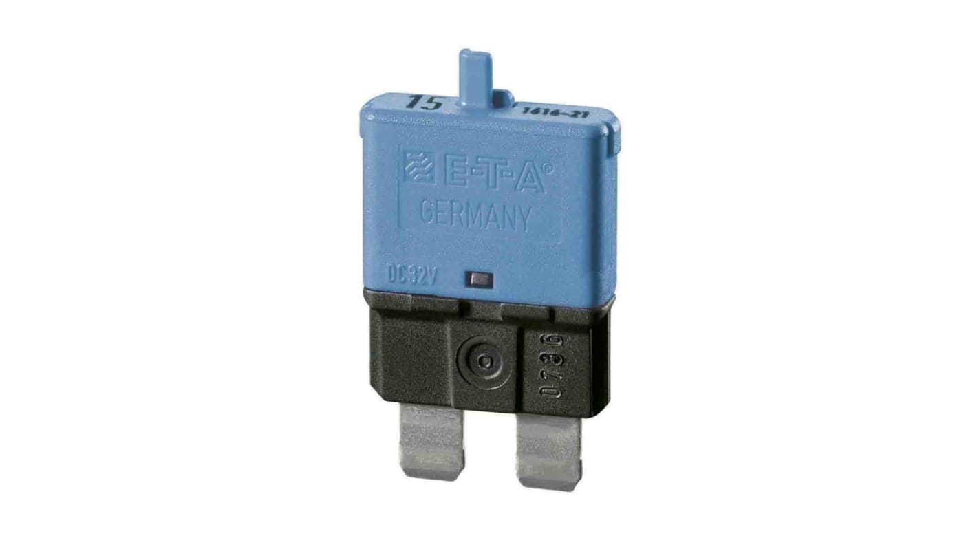 ETA Thermal Circuit Breaker - 1616  Single Pole 32V Voltage Rating, 15A Current Rating