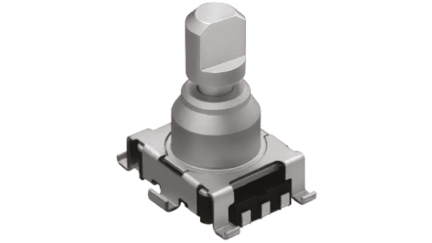 Alps 9 Pulse Incremental Mechanical Rotary Encoder with a 5.975 mm Flat Shaft (Not Indexed), , SMD