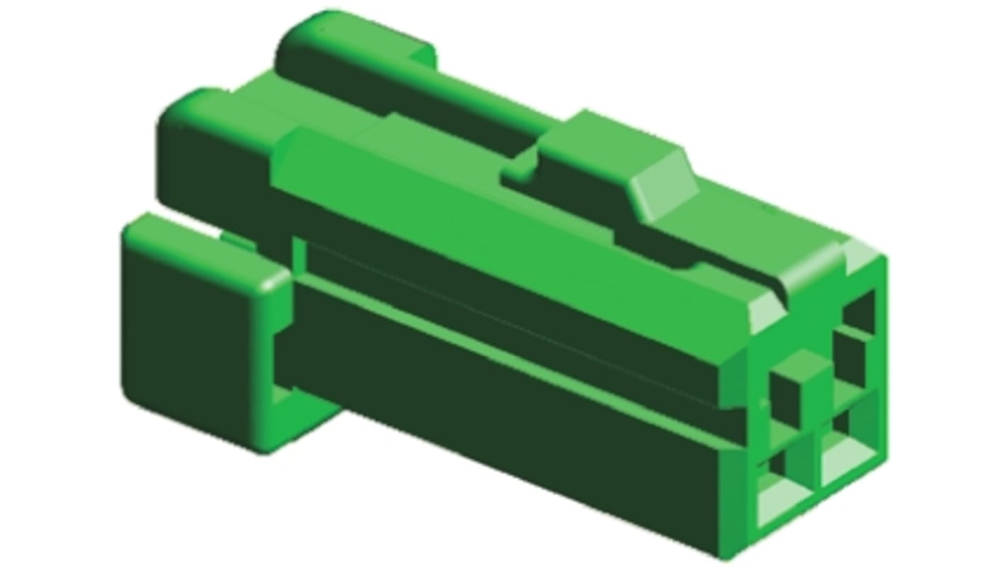 TE Connectivity MULTILOCK 040  Automotive, Kfz-Steckverbinder Gehäuse, Stecker, 2-polig, Grün / 1-reihig