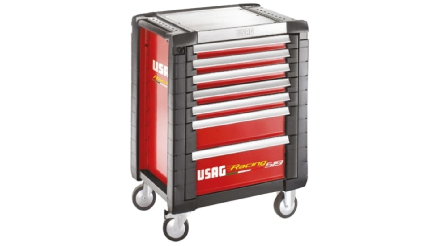 Usag 7 drawer Wheeled Tool Chest, 774mm x 547mm x 971mm