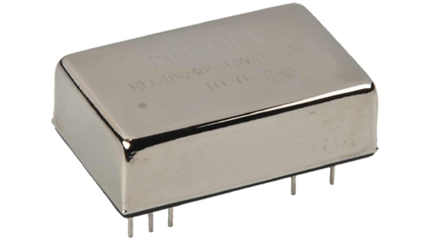 Recom REC10/M DC-DC Converter, 12V dc/ 833mA Output, 18 → 36 V dc Input, 10W, Through Hole, +75°C Max Temp -40°C