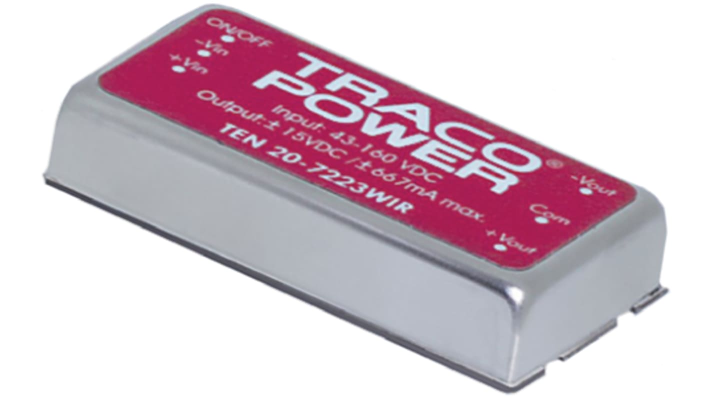 Convertidor dc-dc 20W, Salida 15V dc, 1.33A, ±0.5% Sí No