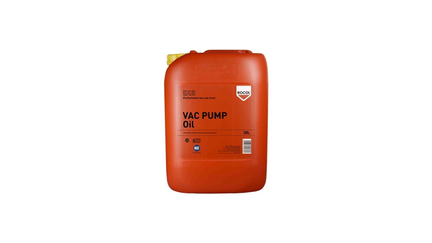 Rocol Lubricant Multi Purpose 20L VAC Pump Oil,Food Safe