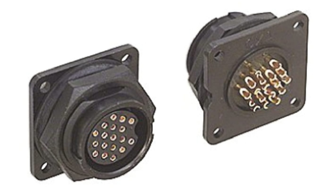 Conector circular Switchcraft hembra serie MAXI-CON-X de 20 vías hembra, Montaje en Panel, IP67