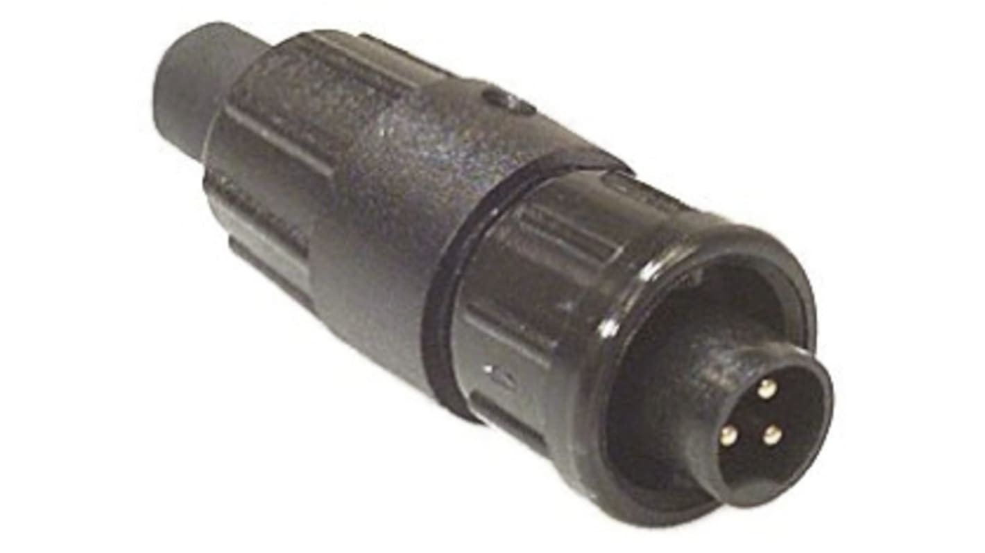 Switchcraft Connector, 3 Contacts, Cable Mount, Plug, Male, IP67, MICRO-CON-X Series