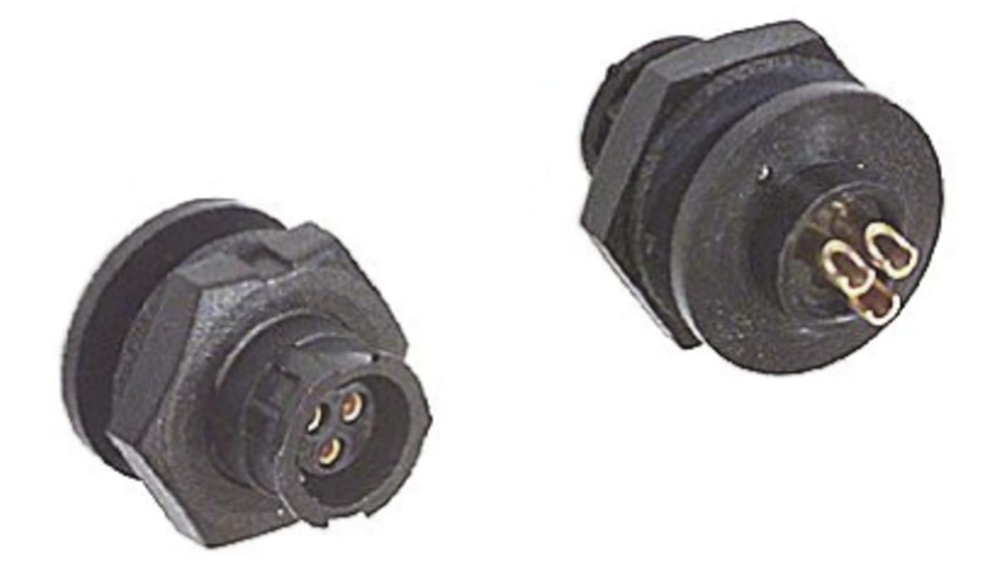 Switchcraft Circular Connector, 3 Contacts, Panel Mount, Socket, Female, IP67, MICRO-CON-X Series