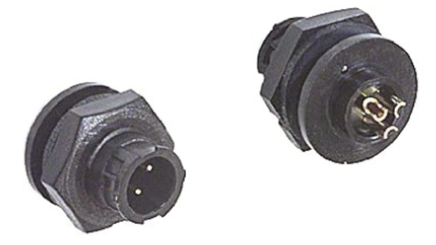 Switchcraft Connector, 3 Contacts, Panel Mount, Plug, Male, IP67, MICRO-CON-X Series