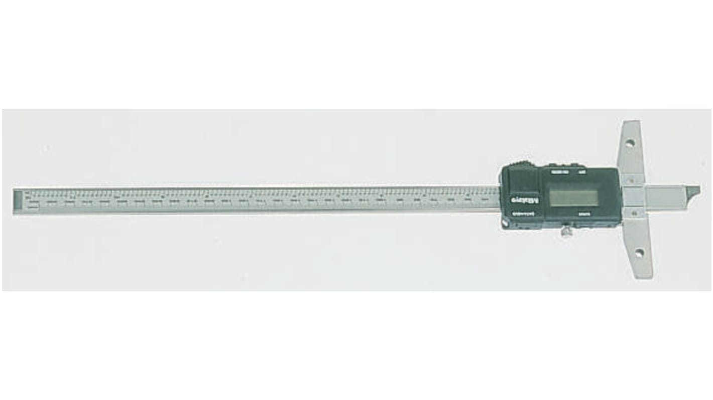 Calibre de profundidad Mitutoyo 571-211-20, 150mm, precisión ±0,001 pulg., resolución 0,01 mm, Calibrado UKAS, Ambos,