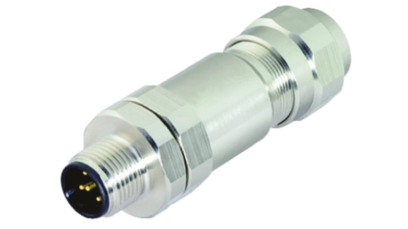 binder Circular Connector, 5 Contacts, Cable Mount, M12 Connector, Socket, Male, IP69K, 713 Series