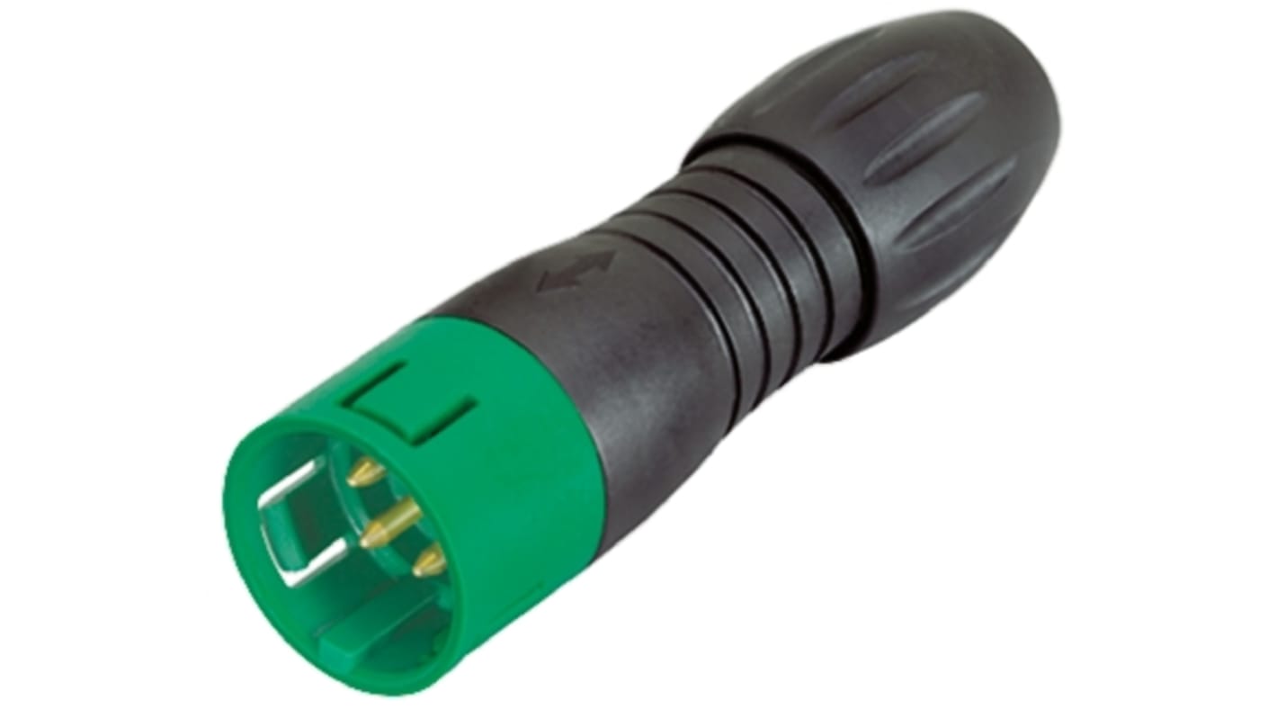 Binder Circular Connector, 3 Contacts, Cable Mount, Miniature Connector, Socket, Male, IP67, 720 Series