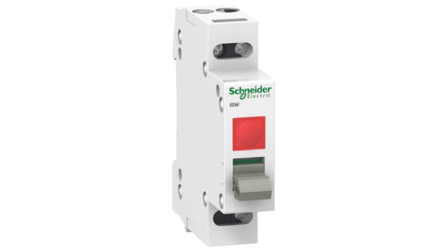 Schneider Electric 1P Pole Isolator Switch - 20A Maximum Current, IP40