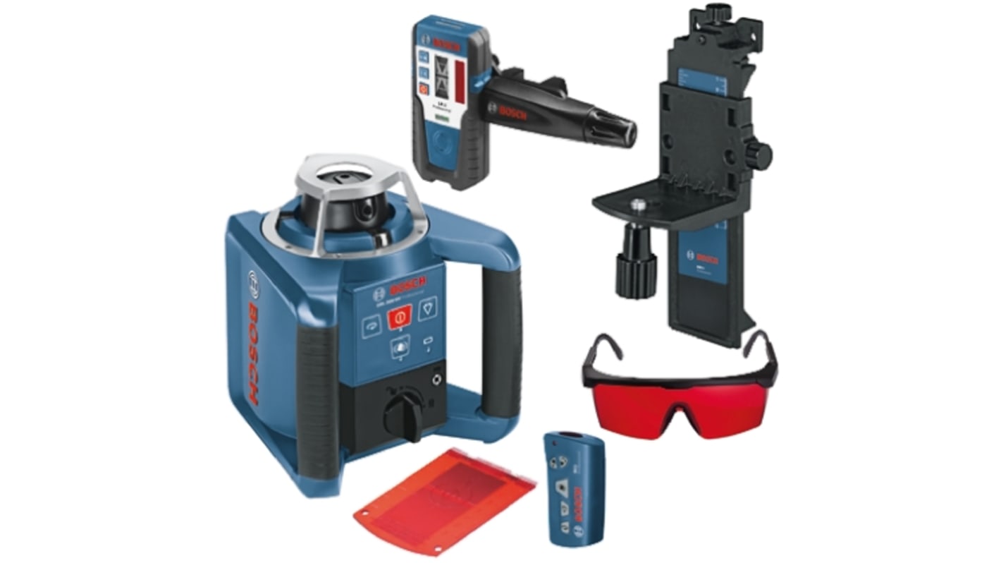 Bosch Rotationslaser, ±0.1mm/m, Indendørs og udendørs , selvnivellerende Batteri, 7.5 x 7 x 6.7tommer, 1.7kg, GRL300HV